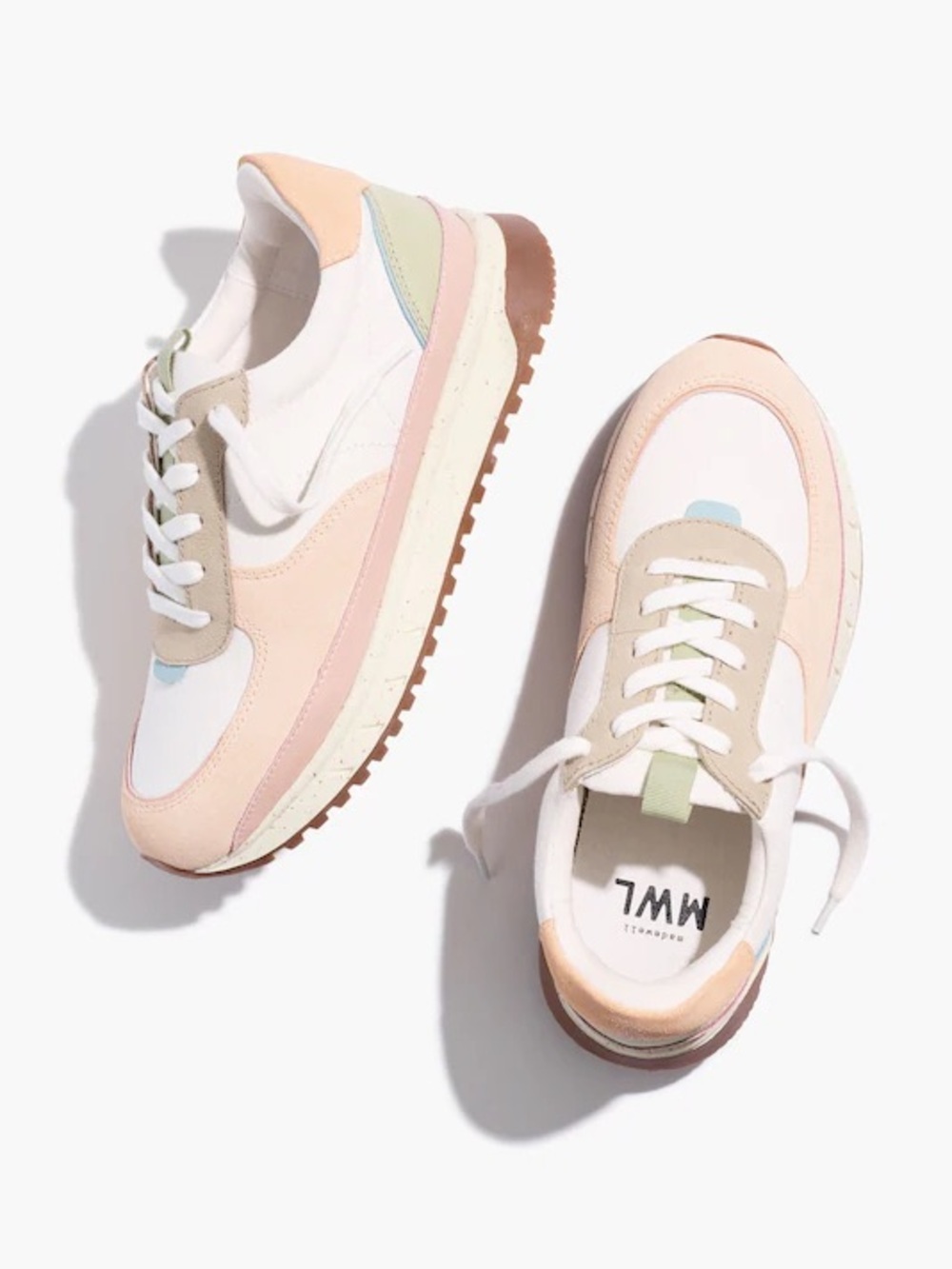 Madewell MWL Pastel Colorblock Women’s Running Sneakers Size 7.5